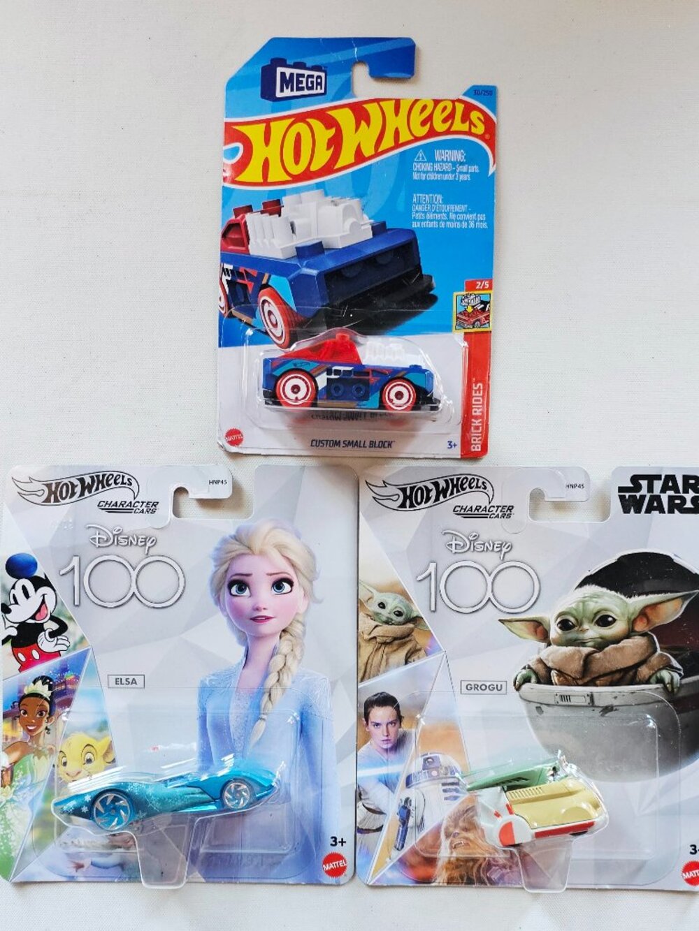 HOT WHEELS Disney Character Cars - Frozen Grogu Lego - Mega - NEW 2020s